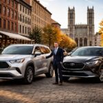 explorez montréal confortablement avec un chauffeur francophone à bord des élégants toyota highlander et mazda cx-9 pour une expérience personnalisée et mémorable.
