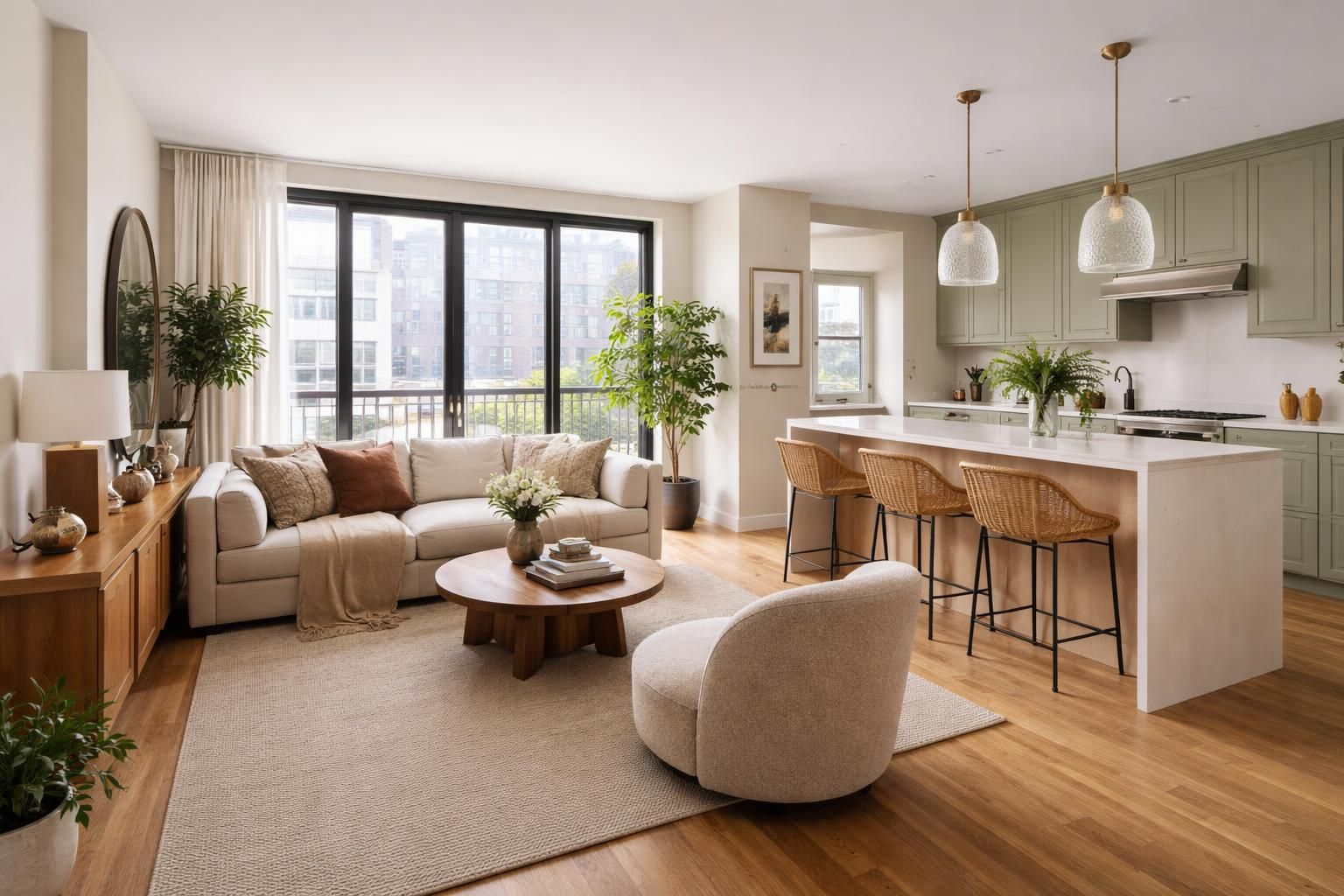 découvrez comment rénover votre appartement à montréal avec un parquet en chêne massif élégant et une peinture tendance de little greene pour un intérieur moderne et chaleureux.